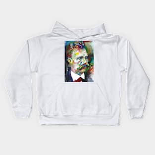 FRIEDRICH NIETSCHE watercolor portrait.2 Kids Hoodie